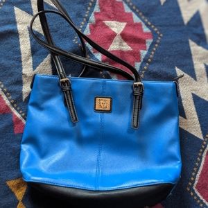 Anne Klein blue tote purse